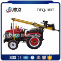 DTH hammer equipped 100m tractor diesel drilling rig